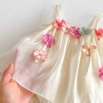 【66-90cm】キャミロンパース ベビー服 女の子 フラワー - 画像 (9)