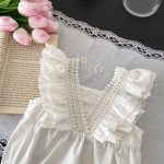 【66-90cm】ロンパース ベビー スウィート レース フリル袖 - 画像 (9)