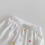 【66-100cm】セットアップ ベビー カラフルハート刺繍 - 画像 (9)