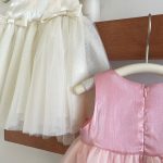 【73-100cm】ワンピース ベビー 女の子 韓国風 蝶結び チュール - 画像 (11)