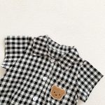 【66-90cm】ロンパース ベビー チェック クマロゴ - 画像 (14)