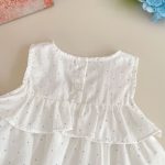 【73-120cm】セットアップ ベビー フリル ノースリープ ドット柄 - 画像 (11)