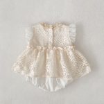 【73-100cm】ロンパースワンピース ベビー 女の子 フリル袖 - 画像 (9)