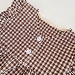 【66-100cm】セットアップ ベビー チェック フリル トップス&パンツ - 画像 (11)