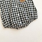 【66-90cm】ロンパース ベビー チェック クマロゴ - 画像 (15)