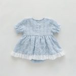 【66-90cm】ロンパースワンピース ベビー フリル付き ハート柄 - 画像 (11)