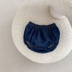 【66-100cm】セットアップ ベビー デニム レース トップス&ブルマ - 画像 (10)