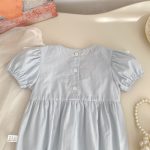 【66-90cm】ロンパース ベビー 女の子 二重レースパフスリーブ - 画像 (12)
