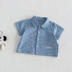 【73-100cm】シャツ or ベスト or ショートパンツ ベビー チェック カートゥーン - 画像 (5)
