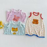 【66-90cm】カバーオール ベビー ドット カートゥーン - 画像 (5)
