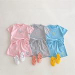 【80-130cm】セットアップ キッズ服 カジュアル ロゴ刺繍 - 画像 (3)