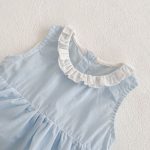 【66-90cm】ロンパースワンピース ベビー ハート 刺繍 - 画像 (6)