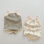 【66-90cm】キャミロンパース ベビー プリント 着心地良い - 画像 (4)