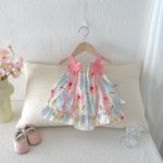 【66-90cm】キャミロンパース ピンク フラワー 可愛い 女の子 - 画像 (7)