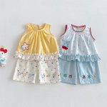 【73-120cm】セットアップ チェリー/スター柄 可愛い 女の子