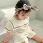 【73-100cm】セットアップ ベビー セーラー風 ナチュラル - 画像 (9)