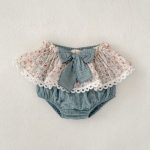 【73-110cm】セットアップ ベビー 花柄 レース リボン付き - 画像 (11)
