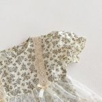 【66-90cm】ロンパース＆帽子 ベビー服 女の子 レース 花柄 - 画像 (12)