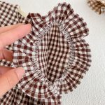 【66-100cm】セットアップ ベビー チェック フリル トップス&パンツ - 画像 (12)