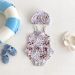 【66-100cm】水着 可愛い フラワー スイムウェア - 画像 (2)