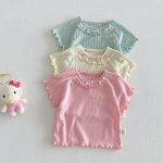 【73-120cm】Tシャツ ベビー 女の子 フリル 蝶結び - 画像 (12)
