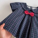 【66-90cm】ロンパース ベビー 女の子 チェックセーラー - 画像 (13)