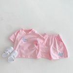 【80-130cm】セットアップ キッズ服 カジュアル ロゴ刺繍 - 画像 (7)