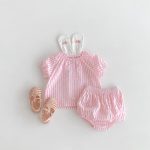 【66-100cm】セットアップ ベビー ウサギ耳 ストライプ - 画像 (6)