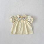 【73-100cm】セットアップ ベビー ガーリー 花柄 刺繍襟付き - 画像 (10)