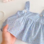 【66-90cm】セットアップ ベビー パフスリーブ ロンパース&キャミソール - 画像 (9)