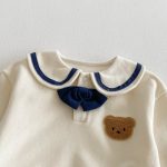【73-110cm】クマ柄セーラー風セットアップ - 画像 (19)