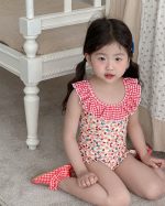 【80-130cm】水着 フリルデザイン リゾート 可愛い 女の子 スイムウェア - 画像 (4)