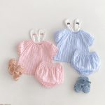 【66-100cm】セットアップ ベビー ウサギ耳 ストライプ - 画像 (9)