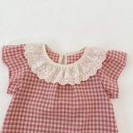 【73-110cm】セットアップ ベビー フリル襟 チェック スウィート - 画像 (9)