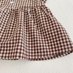 【66-100cm】セットアップ ベビー チェック フリル トップス&パンツ - 画像 (14)