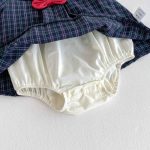 【66-90cm】ロンパース ベビー 女の子 チェックセーラー - 画像 (14)