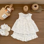 【73-120cm】セットアップ ベビー レース 花柄 スウィート - 画像 (3)