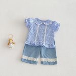 【73-120cm】シャツ or パンツ ベビー 女の子 小花柄 レース フリル - 画像 (12)