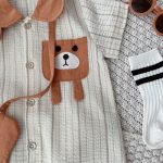 【66-90cm】カバーオール＆バッグ ベビー クマ柄 ストライプ - 画像 (11)