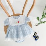 【66-90cm】ロンパースワンピース ベビー フリル付き ハート柄 - 画像 (15)
