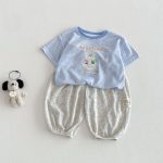【73-120cm】Tシャツ 可愛い ボーダー トレンド おしゃれ トップス - 画像 (9)