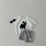 【73-120cm】ショートパンツ ハートプリント カジュアル ボトムス - 画像 (11)