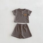 【73-110cm】セットアップ ベビー 男の子 ワッフル くま柄 - 画像 (10)
