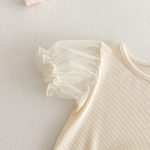 【66-90cm】セットアップ ベビー パフスリーブ ロンパース&キャミソール - 画像 (12)