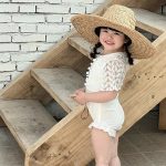 【90-140cm】水着 レースデザイン おしゃれ 女の子 スイムウェア - 画像 (7)