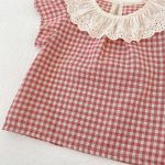 【73-110cm】セットアップ ベビー フリル襟 チェック スウィート - 画像 (10)