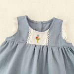 【73-110cm】セットアップ or ワンピース ベビー 女の子 韓国風 花刺繍 - 画像 (14)
