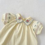 【73-100cm】セットアップ ベビー ガーリー 花柄 刺繍襟付き - 画像 (12)