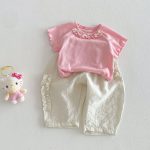 【73-120cm】Tシャツ ベビー 女の子 フリル 蝶結び - 画像 (14)