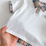 【73-120cm】半袖Tシャツ or チェックショートパンツ 韓国風 刺繍ロゴ - 画像 (13)